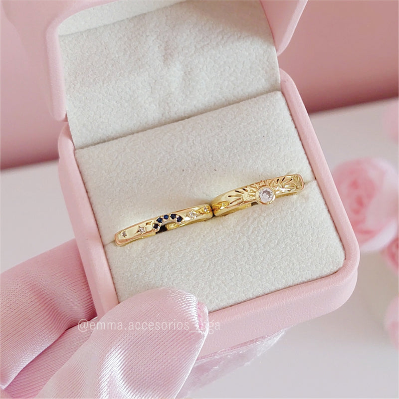 Anillo Amistad Vínculo Minimal Dorado