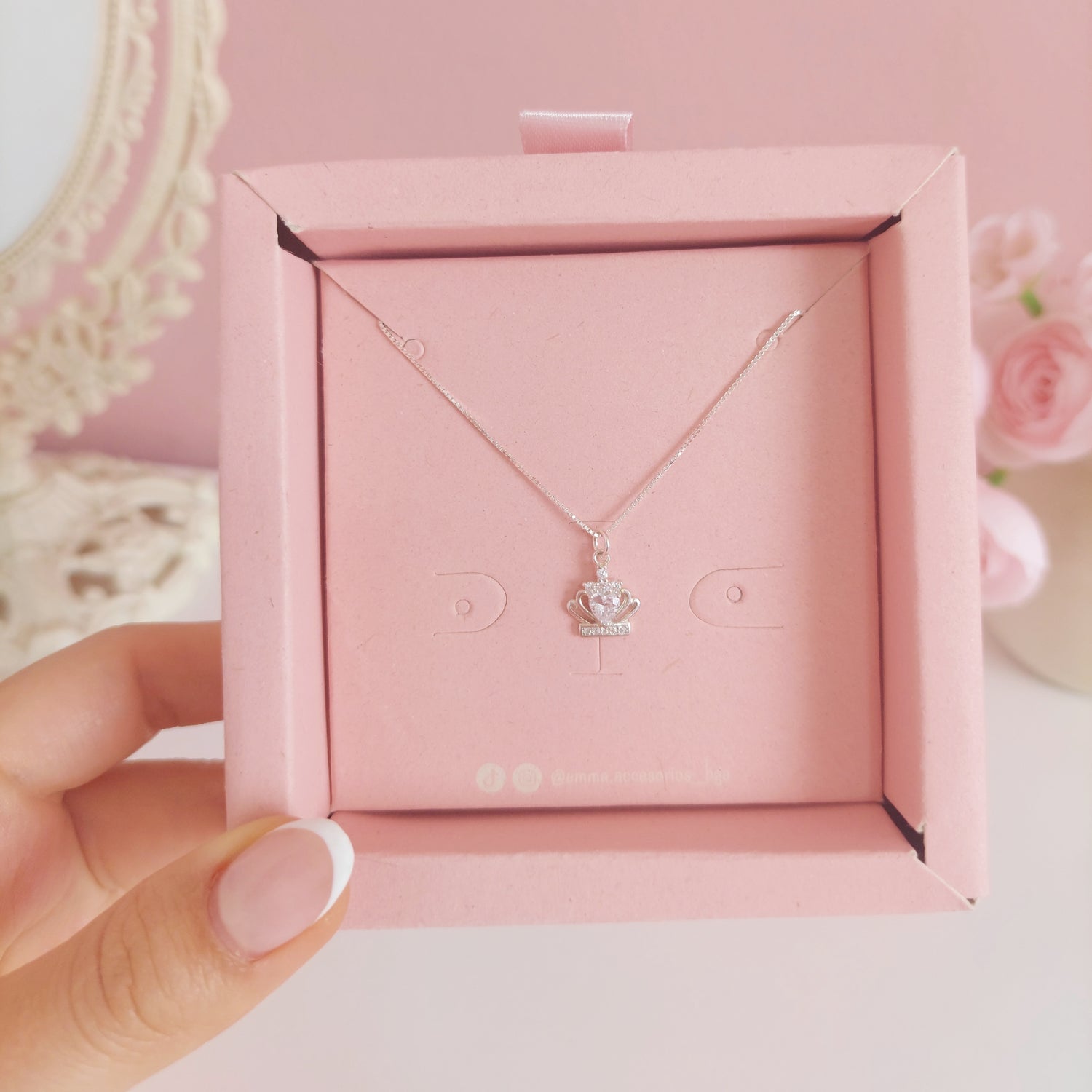 CADENA CROWN PLATA S925