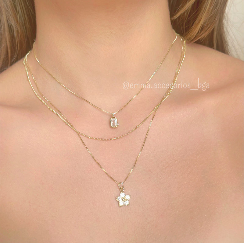 SET FLOR CRISTAL