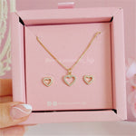 SET HEART HOLLOW ZIRCON