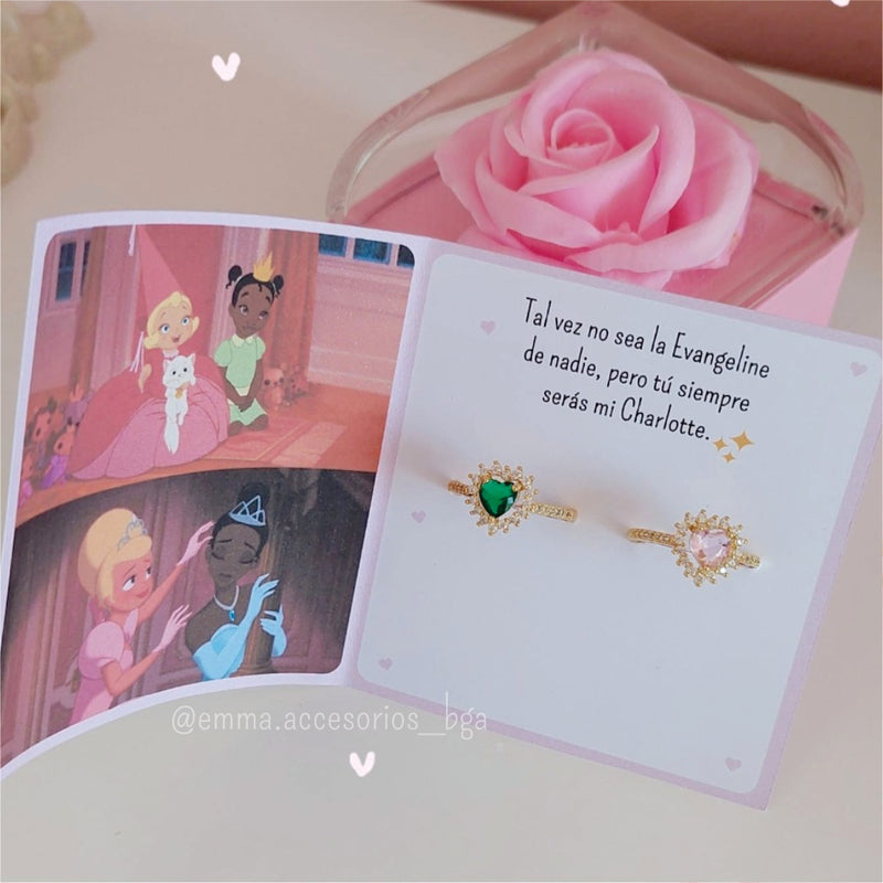 ANILLOS TIANA Y CHARLOTTE