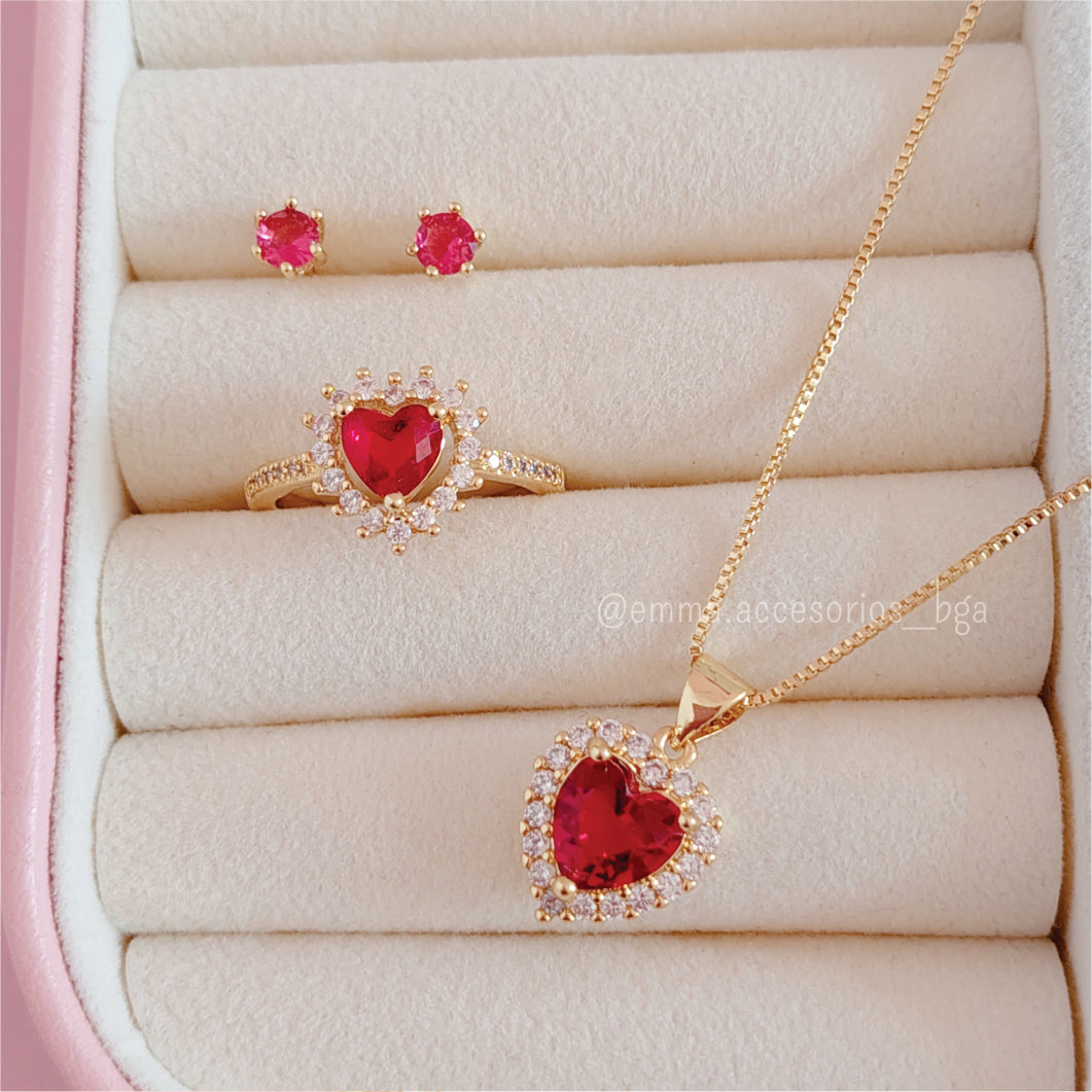 SET HEART ROJO