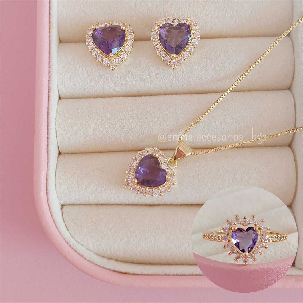 SET HEART MORADO