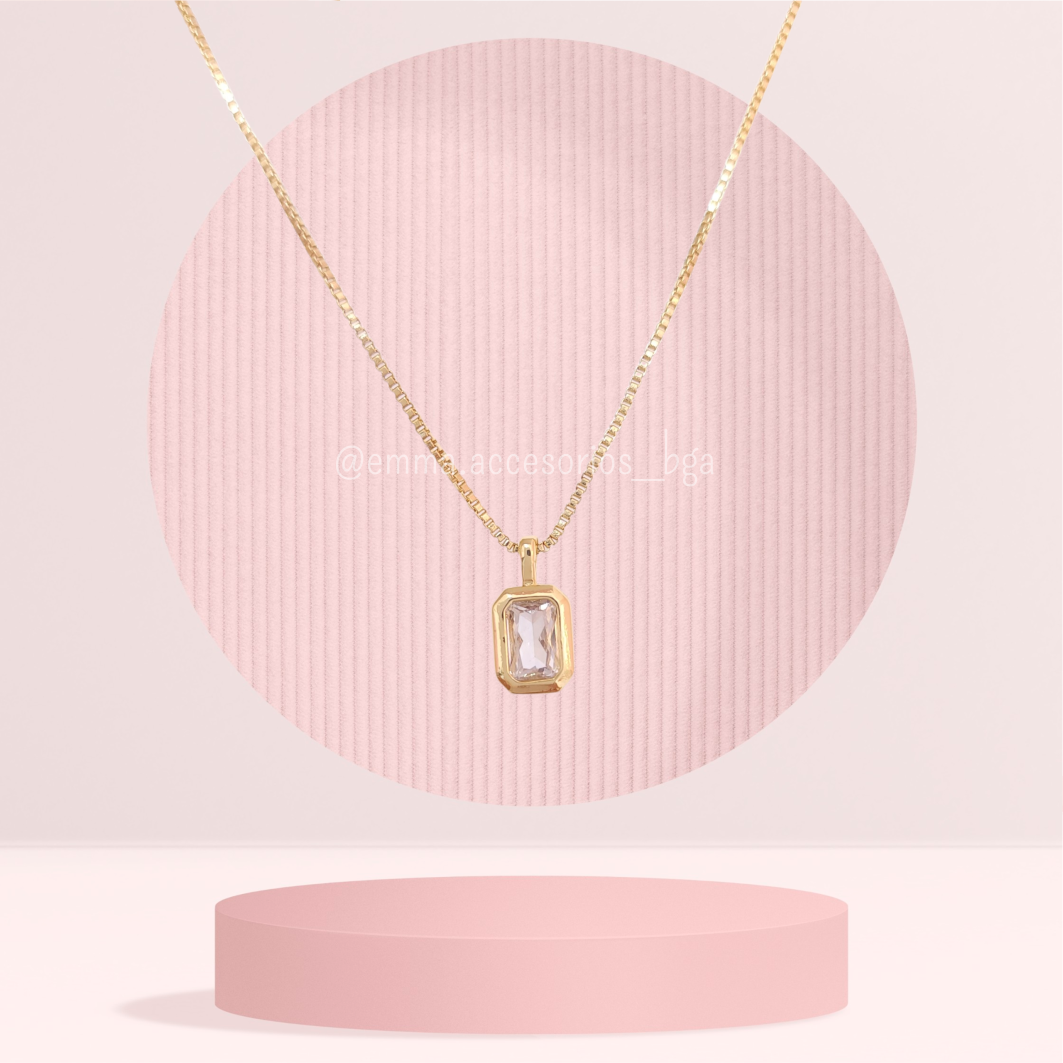 CADENA RECTANGLE ZIRCON