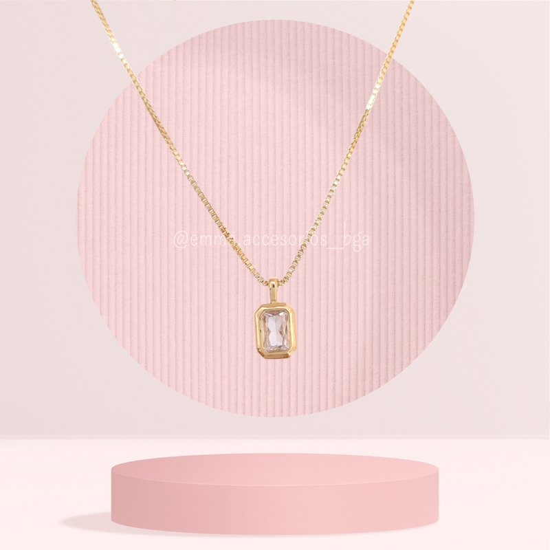 CADENA RECTANGLE ZIRCON