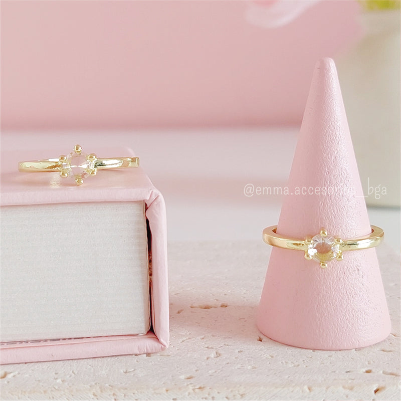 Anillo Axiom Minimal Dorado Luxe