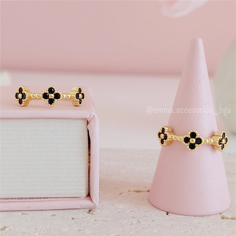 Anillo Arc Minimal Dorado Icon