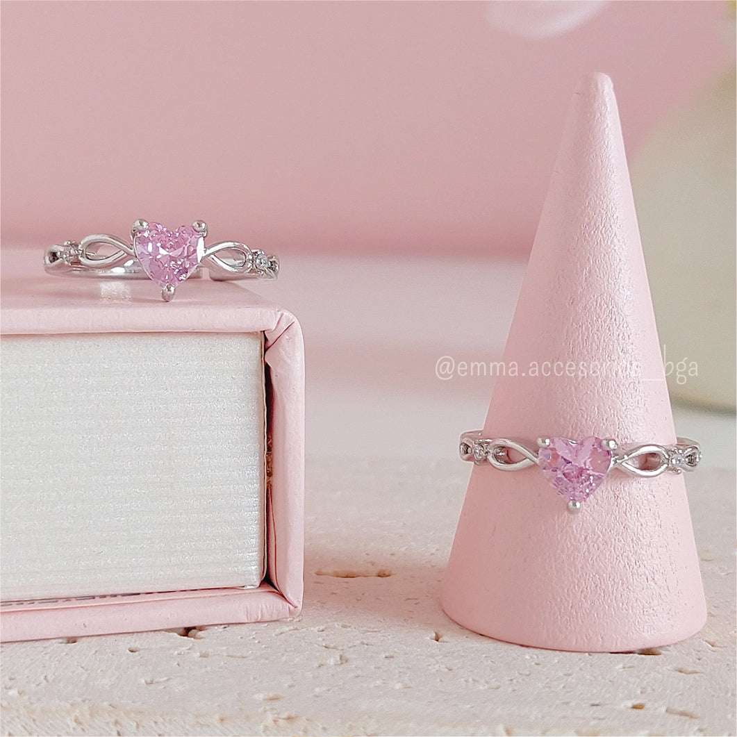 ANILLO HEART PLATED CURLY
