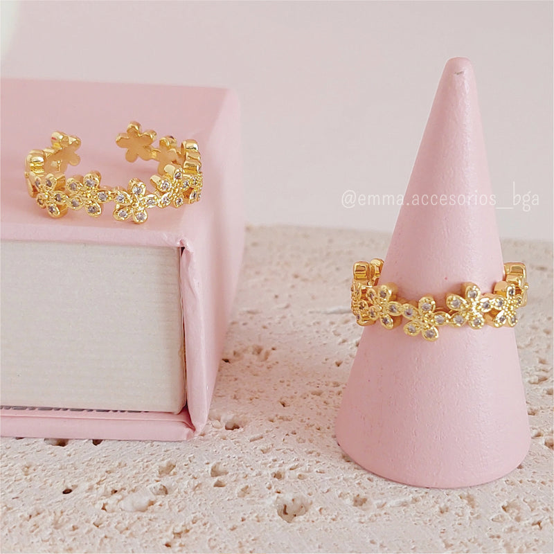 Anillo Balance Minimal Dorado Edge