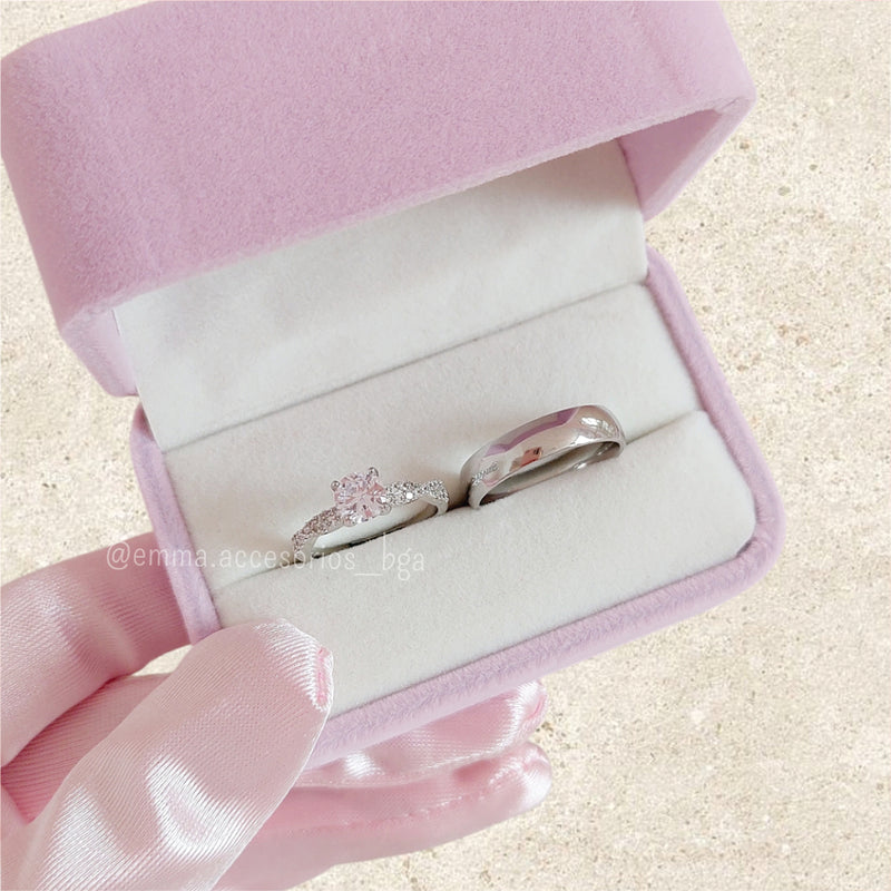 Anillo Promesa Eterno Minimal Plateado