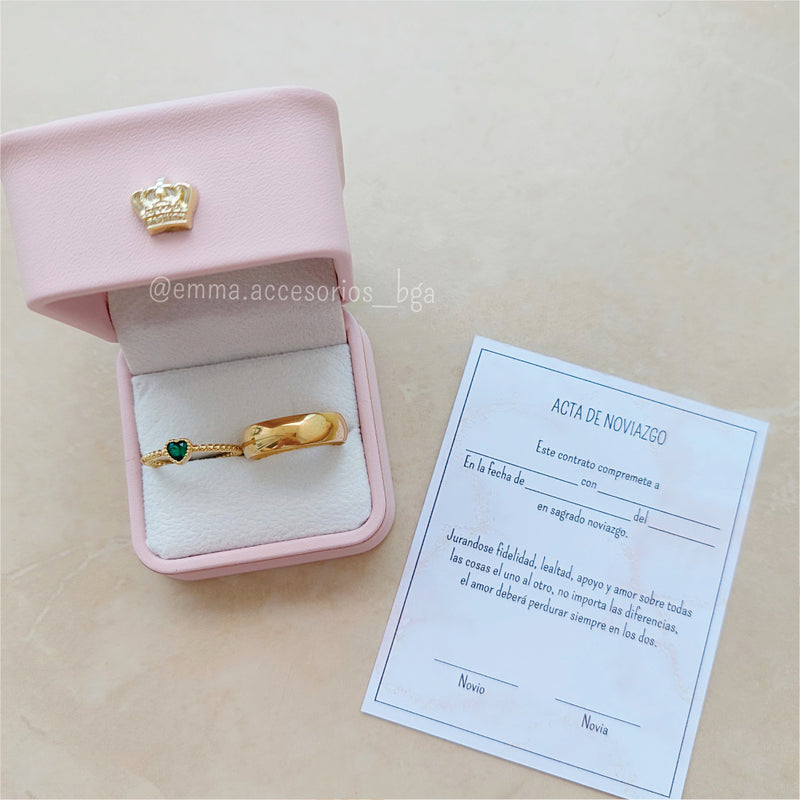 Anillo Promesa Aurora Minimal Dorado Icon