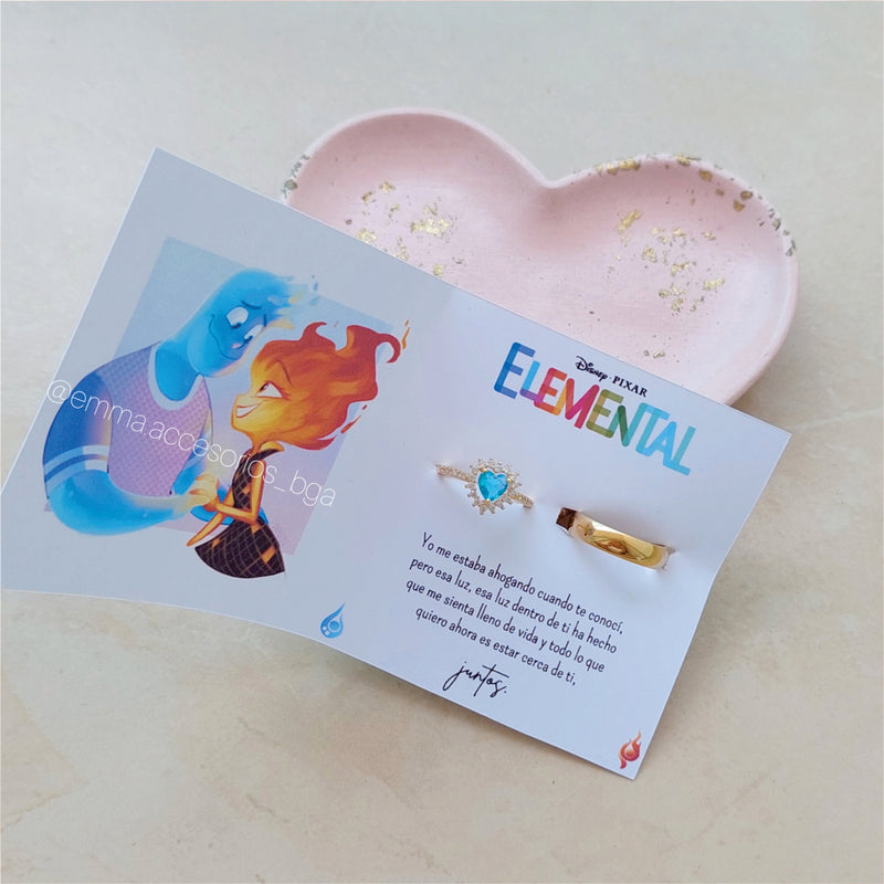 Anillo Promesa Selene Minimal Plateado Duo