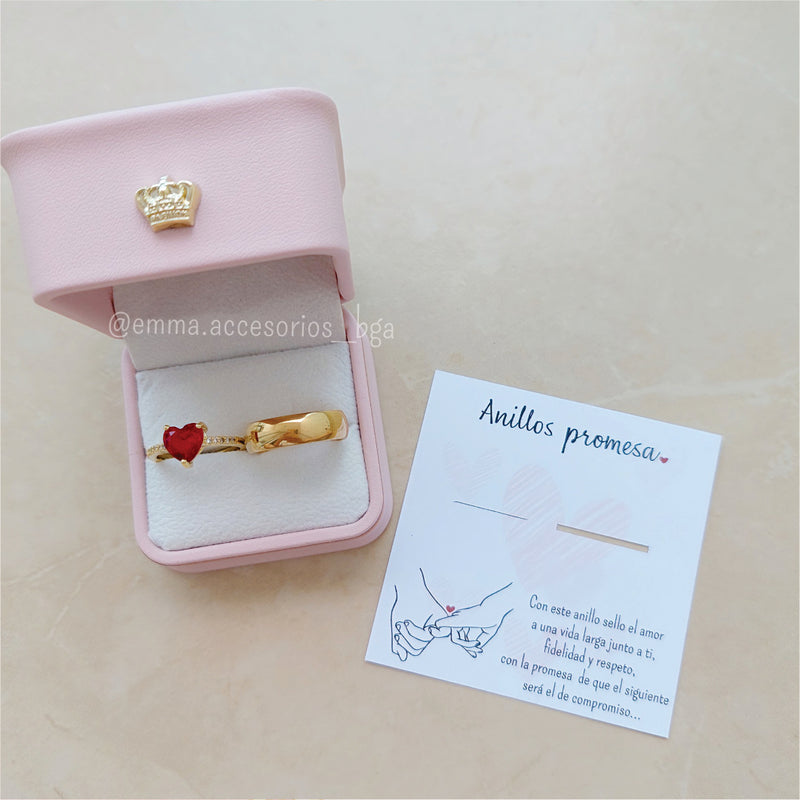 Anillo Promesa Eterno Minimal Dorado Curve