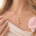 CADENA HEART ROSE