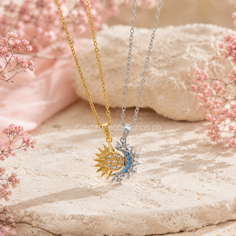 CADENA SUN MOON GOLDPLATE